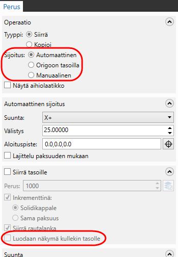 Mastercam 2017 uudet piirteet Design uudet piirteet Solidien uudet piirteet Solidin purkaminen osiin Pura osiin -toimintosivua on uudistettu mallinnuksen parantamiseksi.