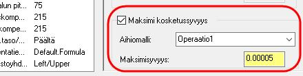 Mastercam 2017 uudet piirteet Mill uudet piirteet aihiomalli ja asetetaan maksimisyvyys, jolla työkalu koskettaa työstämättömään materiaaliin.