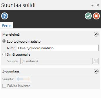 Mastercam 2017 uudet piirteet Lathe uudet piirteet LATHE UUDET PIIRTEET Solidin suuntaaminen (Lathe) Tämä toiminto, joka helpottaa solidin suuntaamista