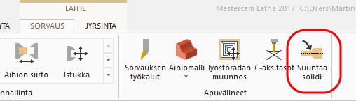 Kappaleelle määritetään kierron keskipiste ja valitaan asiaankuuluva geometria.