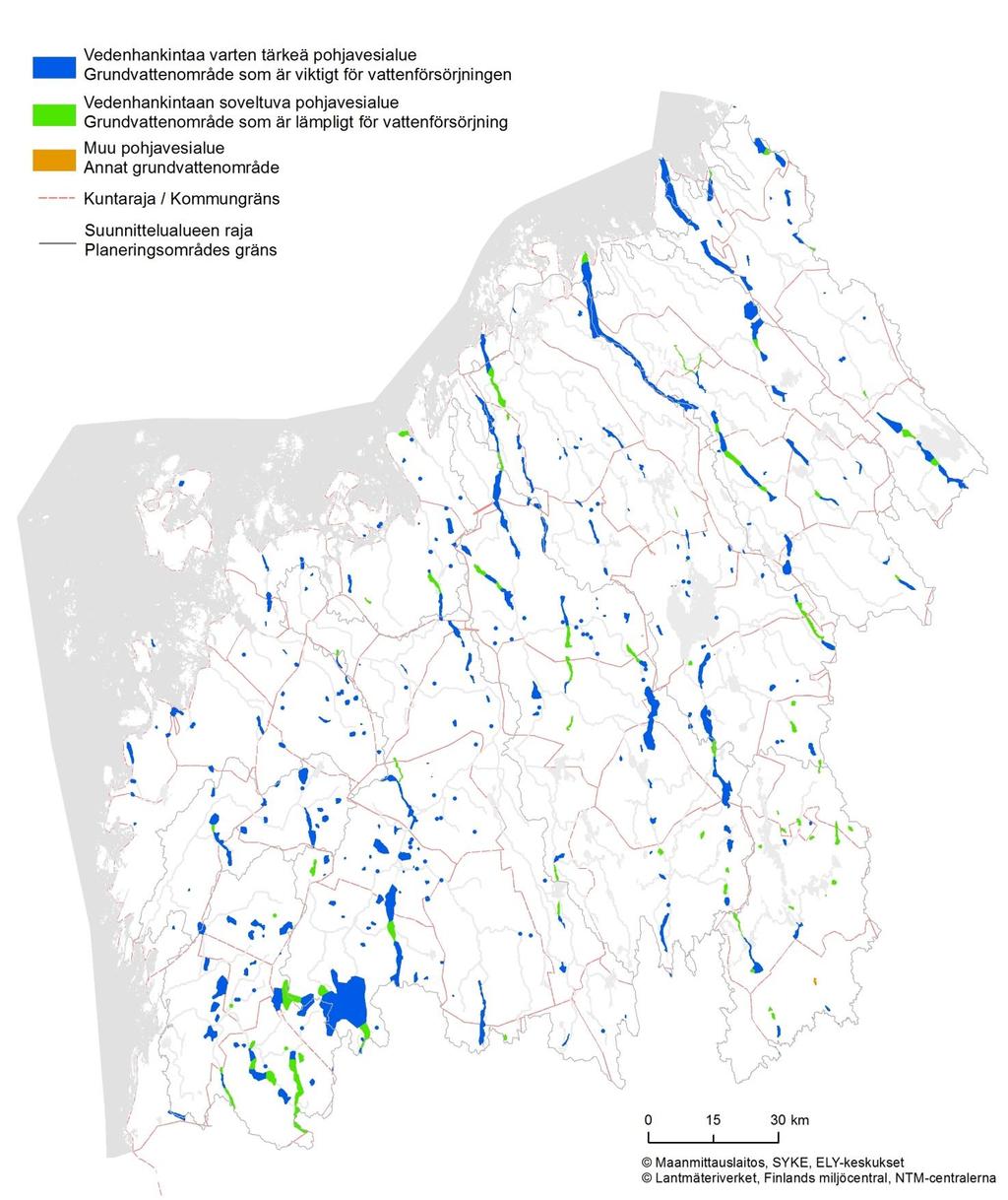 2.3 Pohjavedet Etelä-Pohjanmaan ELY-keskuksen pohjavesialueista on laadittu erillinen toimenpideohjelma.