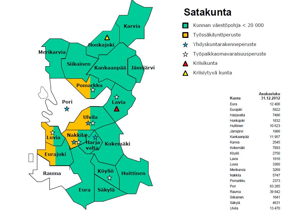 LUOTTAMUKSELLINEN Kankaanpään selvitysalue: Kankaanpää, Honkajoki, Jämijärvi, Karvia, Lavia, Pomarkku, Siikainen Porin selvitysalue: Pori, Harjavalta, Kokemäki, Lavia, Luvia,