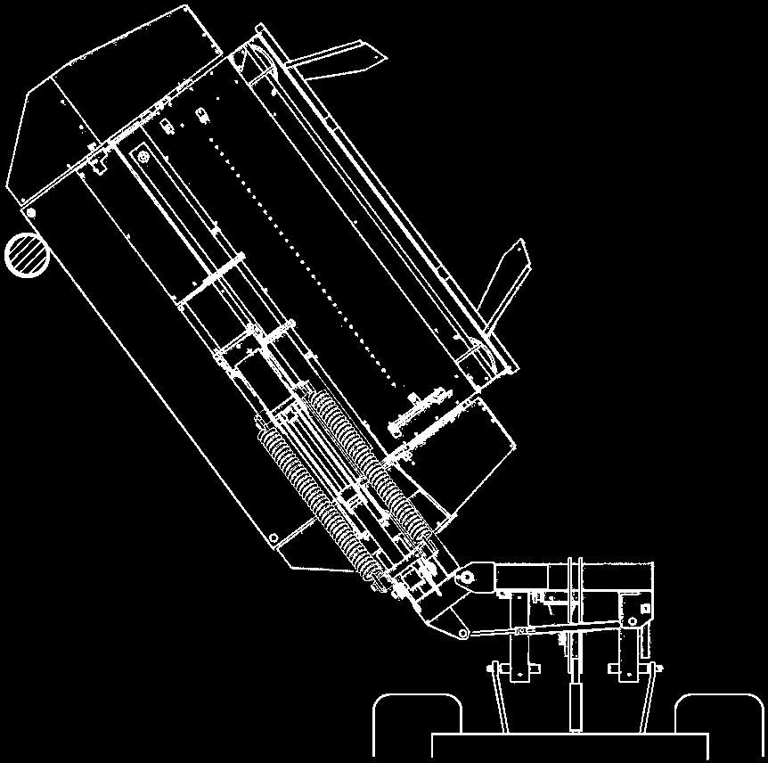 Vaihtoehto 1: mekaaninen törmäyssuoja, jousitetulla koukulla (1). Vaihtoehto 2: hydraulisella törmäyssuojalla (2), hydraulisella kääntömekanismilla.