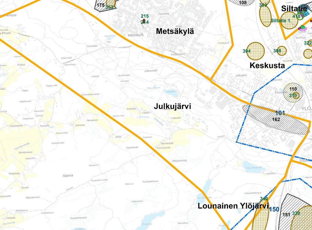 Julkujärvi Osa-alue koostuu Soppeenmäen harjun teollisuusalueesta ja virkistysalueista. Soppeenmäen teollisuusalue on toiminnallisesti osa kaupunkikeskustaa.