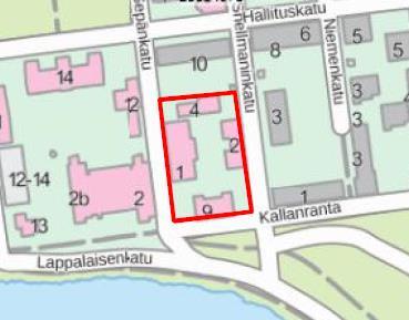 Sijainti Kuopio Sepänkatu 1, 70100 Kuopio Kiinteistö sijaitsee keskustassa