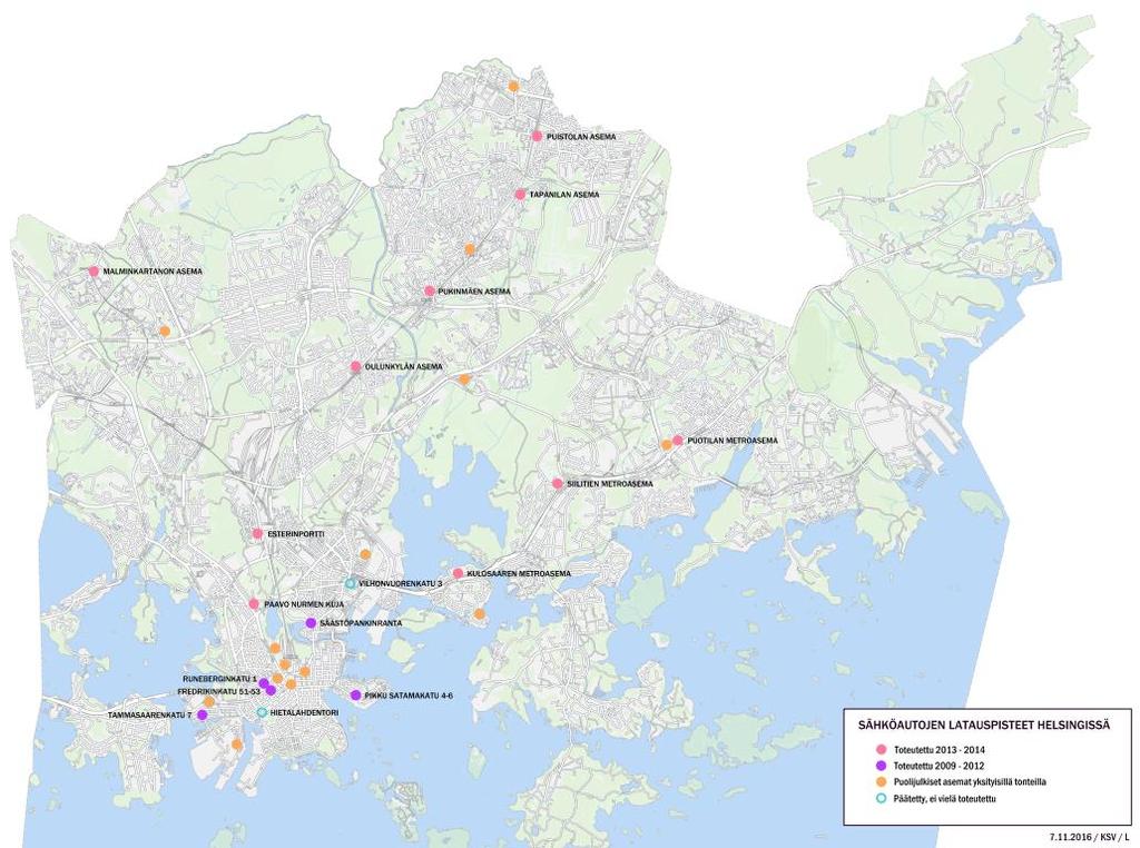 3.3.2 Julkiset latauspisteet Uudisrakentamisessa sähköautojen lataus voidaan ottaa varauksina huomioon jo kohdetta suunniteltaessa.