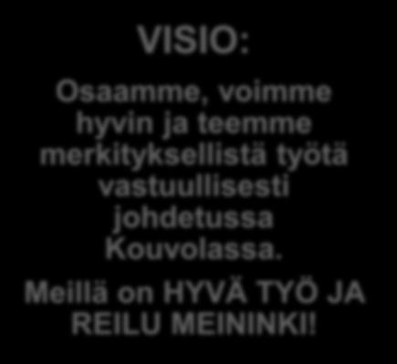 Osaavan ja hyvinvoivan henkilöstön linjaukset: Kehitämme henkilöstön osaamista suunnitelmallisesti strategian pohjalta. Edistämme työhyvinvointia kokonaisvaltaisesti.