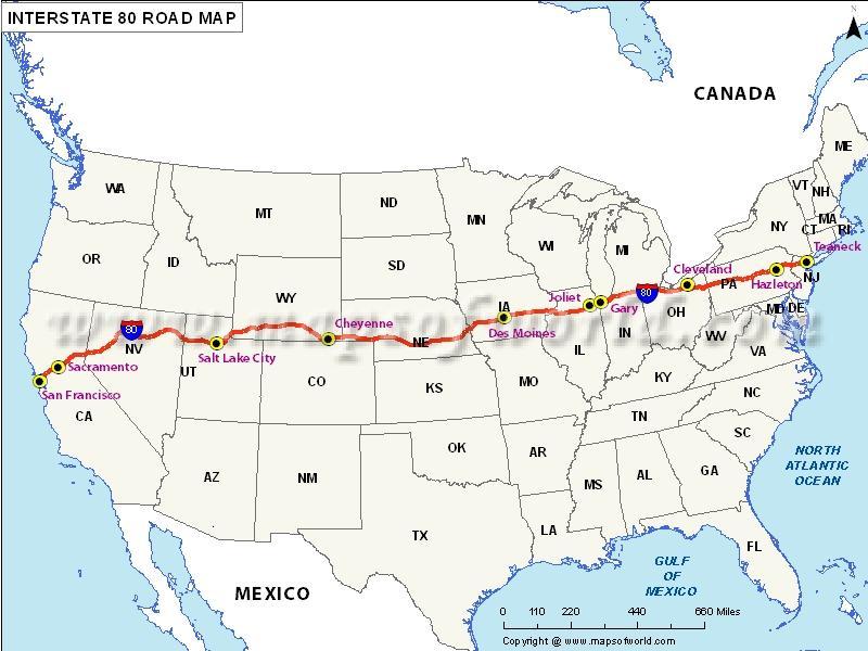 Technical visit, Interstate 80, Wyoming. Sään, kelin ja ennusteiden mukaan vaihtuva nopeusrajoitus ja informaatio.