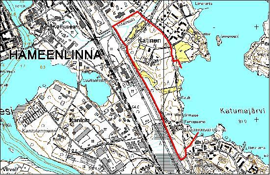 1 JOHDANTO Kartanonrannan asemakaava-alue sijaitsee Hämeenlinnan kaupungin Katisten kaupunginosassa, Katumajärven länsirannalla (kansikuva). Kaava-alueen (kuva 1) pinta-ala on noin 60 hehtaaria.