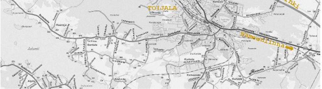 Turkuun on noin 130 km ja Helsinkiin 140 km.