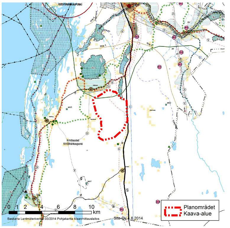 18 / 71 Kuva 7. Ote Pohjanmaan maakuntakaavasta, johon on punaisella katkoviivalla merkitty Härkmeren kaava-alue.