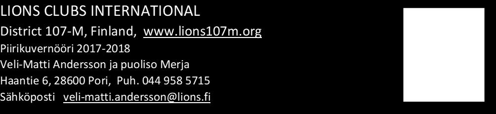 3 LÄHIAJAN TOIMINTAA LC Huittinen/Doris järjestää jo 12.8.2017 klo 17.