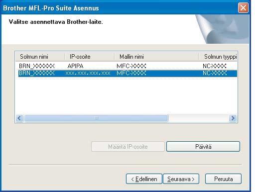 Valinta tapahtuu silloin automaattisesti. Verkko ScanSoft PaperPort 11SE:n asennus alkaa automaattisesti, ja sen jälkeen asennetaan MFL-Pro Suite.