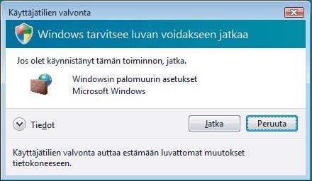 Ohjainten ja ohjelmien asentaminen Windows Vista -käyttäjät: 1 Napsauta Käynnistä-painiketta, sitten Ohjauspaneeli, Verkko ja Internet, Windowsin
