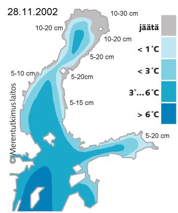 01.2003 12:00 Havaittu jäätilanne 27.01.2003 Kuva 10.