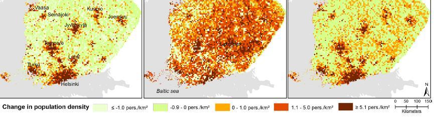 VAPAA-AJAN ASUKKAAT TASAAVAT MAASEUDUN VÄESTÖNMUUTOSTA Muutos 1990-2010: Vakituiset asukkaat, vapaa-ajan asukkaat ja