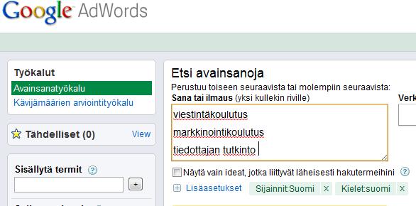 AVAINSANATYÖKALUT 5/5