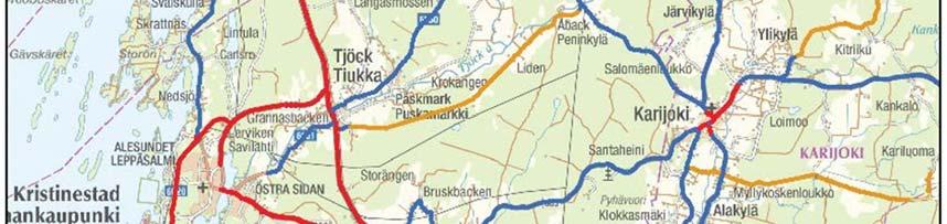 Tiet sopivat erikoiskuljetuksille, ja reitillä ei ole siltojen vahvistamistarvetta (Etelä-Pohjanmaan liitto 2013). Kuljetusmatka satamasta hankealueelle on noin 30 km.