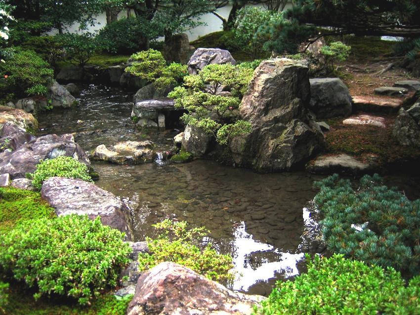 Japanilainen puisto Miniatyyrimaisemia