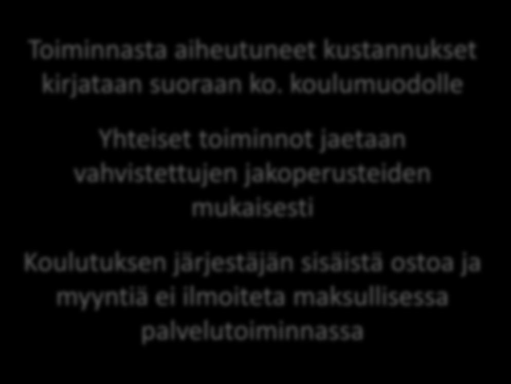 kustannukset kirjataan suoraan ko.