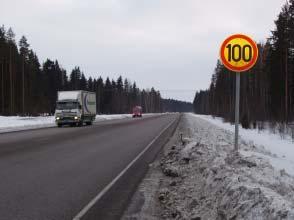 48 Leveäkaistatie talvella NOPEUSRAJOITUSTARKASTELU 8 NOPEUSRAJOITUSTARKASTELU Talvikaudella 2004-2005 välillä Koskenkylä - Kouvola oli 100 km/h nopeusrajoitus.