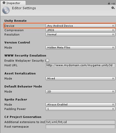 Kuva 8. Unity Remoten käyttöönottoon tarvittavat säädöt. 4.2.3 Canvas Scaler Canvas Scaler on scripti joka skaalaa Unityn käyttöliittymäelementit eri kokoon valintojen mukaan.