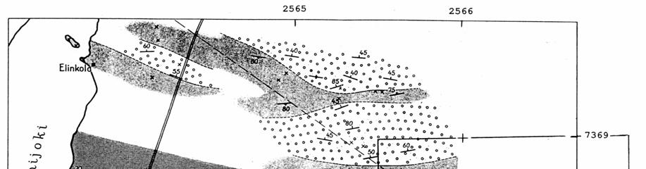 Perttusen vielä julkaisematonta karttalehden 2633 kallioperä-karttaa varten kerätyt kallioperähavainnot osoittavat diabaasien yhteyteen liittyvän paikoin emäksistä vulkaniittia ja satunnaisesti