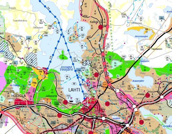 SELOSTUS A-2609 - D/1740/10.02.02.00.04/2014 7 Ote Päijät-Hämeen maakuntakaavasta. Yleiskaava Lahden kaupunginvaltuusto on hyväksynyt 14.5.