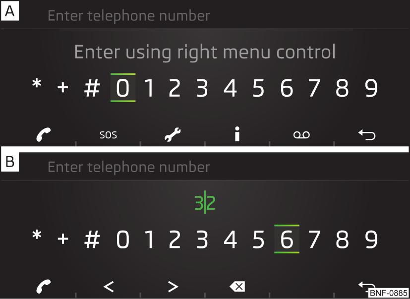 Puheluluettelon näyttö (vastaamattomissa puheluissa on toimintopainikkeen vieressä symboli josta näkyy vastaamattomien puheluiden lukumäärä) Vastaajan numeron valinta Hätänumeron valinta (voimassa