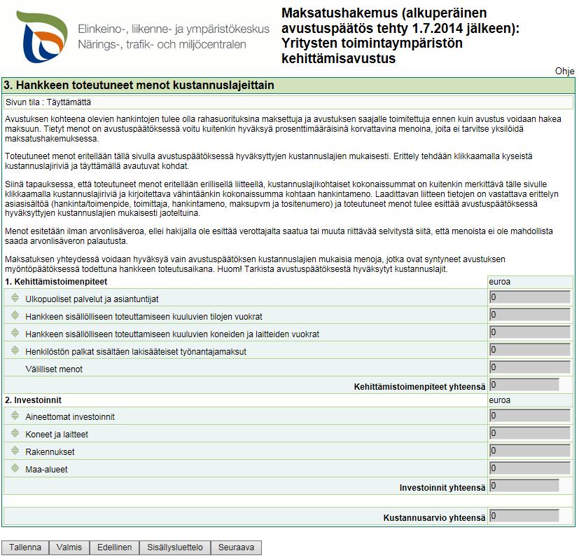 1.9.2017 5 Sivun avustuspäätöstä koskevia tietoja hyödynnetään maksatushakemuksen yhdistämiseksi avustuspäätökseen.