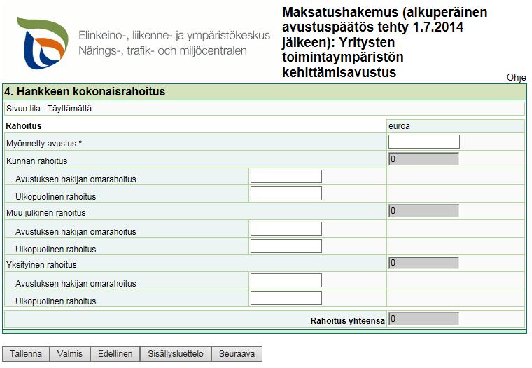 1.9.2017 6 Avustusta on voitu myöntää myös prosenttimääräisinä korvattaviin menoihin, joista hakemuksen taulukossa käytetään nimitystä välilliset menot.