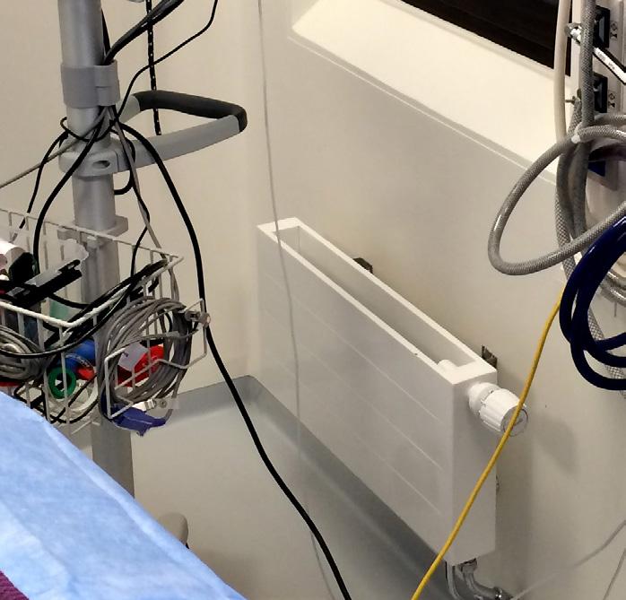 hygieniaradiaattori, jossa on pyöreät,