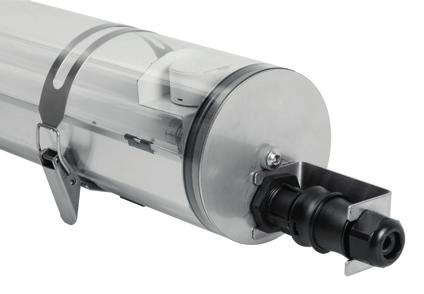 6 Sylproof Tubular LED Tyylikäs LED-valaisin mm. pysäköintihalleihin, läpikulkualueille ja varastoihin. Mukana toimitetaan Wieland-liitin nopeaan asennukseen.