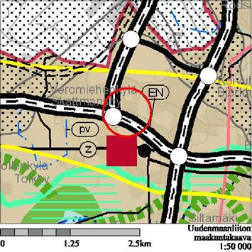 Asemakaavan muutos nro 001974, Veromies 18.5.2009 9/26 Maakuntakaava Alue on vahvistetussa maakuntakaavassa taajamatoimintojen aluetta.