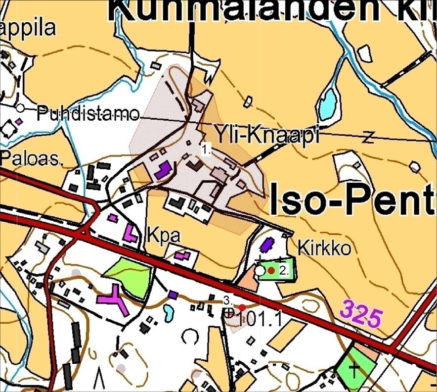 5 Inventointikohteet Taulukko 1 Lista inventoinnissa tarkastetuista kohteista. Nro Kohde Mj-