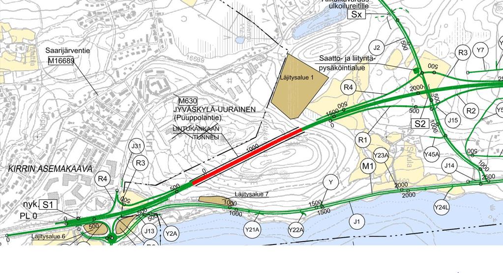 1 1 KOHDE Keski-Suomen ELY-keskus on selvittänyt mitä vaikutuksia on tiesuunnitelman muutoksella, jossa Lintukankaan tunneli korvattaisiin avoleikkauksella.