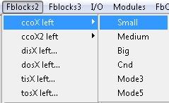 Valitaan ensin Fblocks2-valikosta ccox-lohko eli ehdollinen kopiontitoimilohko (Kuva 38). Kuva 38.