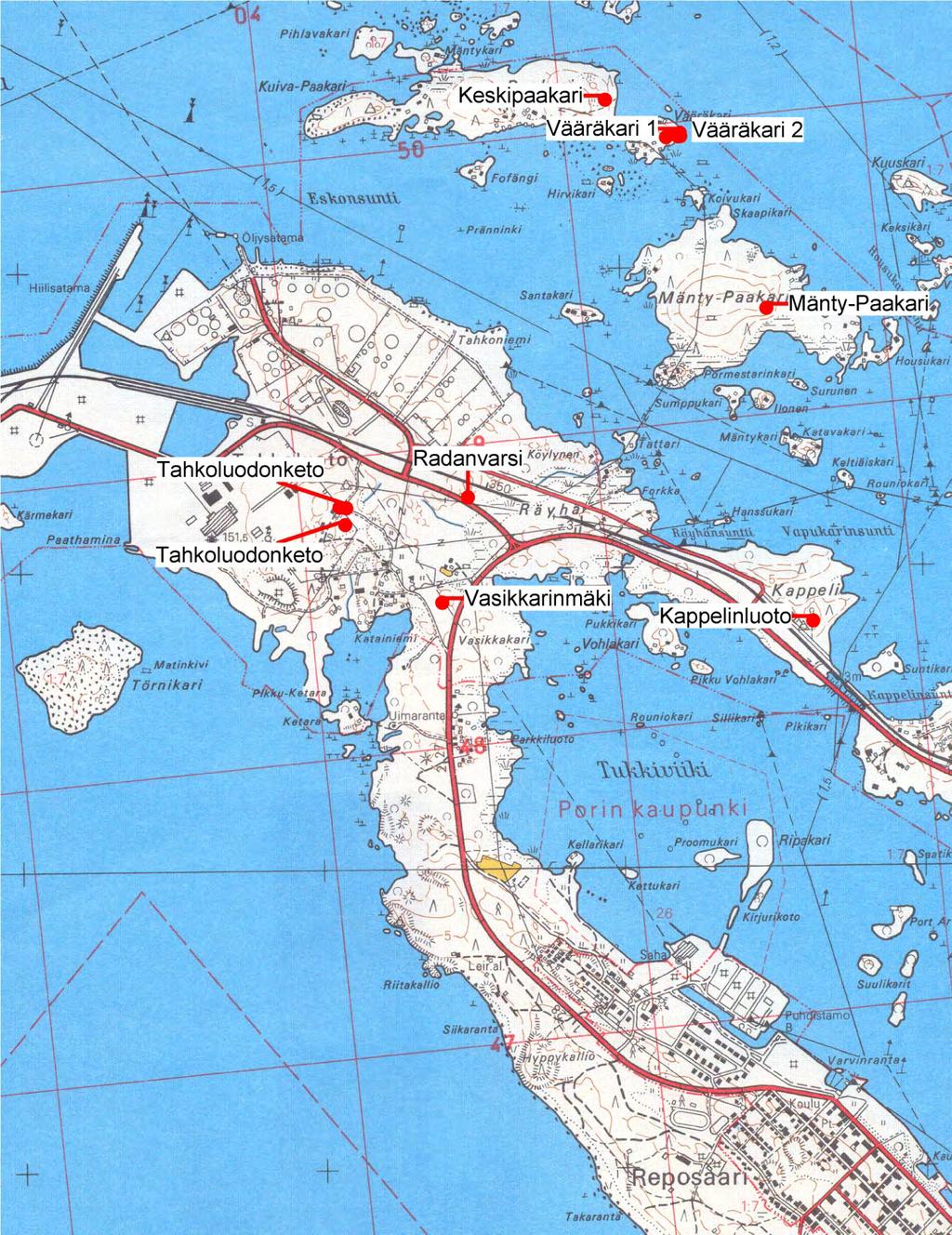 Pori, Tahkoluoto TAHKOLUOTO PAAKARIT osayleiskaavaluonnoksen laatimiseen liittyvä arkeologinen inventointi