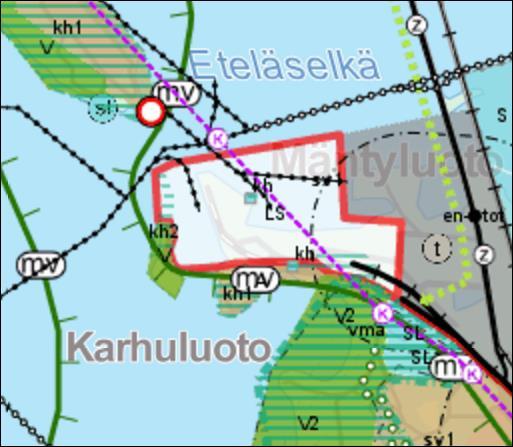 Porin Satama Oy Vesilain mukainen lupahakemus Kallonlahden satamanosan koillispään laiturin rakentaminen, hankkeeseen liittyvä ruoppaus ja läjitys 7 5 Kaavoitustilanne 5.