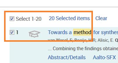 Mendeley-esimerkki ProQuest-kannassa 1 2 1 1. Tee haku (kirjauduttu sisään omalla tunnuksella muttei välttämätöntä). 2. Valitse sopivat lähteet.