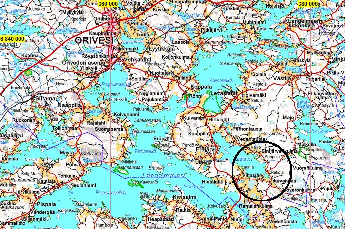3 Selityksiä: Koordinaatit ja kartat ovat ETRS-TM35FIN koordinaatistossa (Euref). Kartat ovat Maanmittauslaitoksen maastotietokannasta keväällä 2013, ellei toisin mainittu.