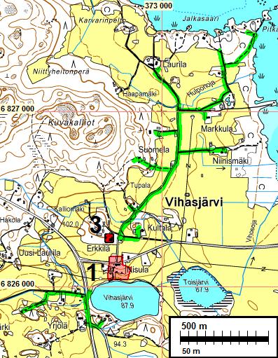 6 Vihasjärvi, alueen länsiosa. Eräjärven länsireunaa.