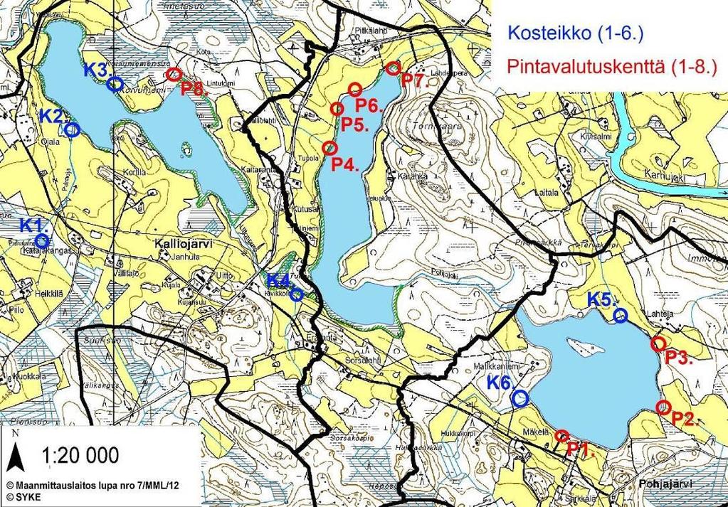 49 Ojien ja purojen alajuoksuille sijoitetut kohteet vähentävät koko valuma-alueelta tulevaa kuormitusta.