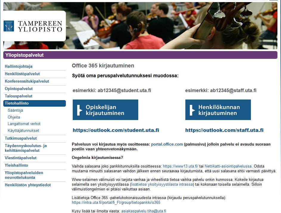 oletuksena on avoinna Saapuneet -kansio.