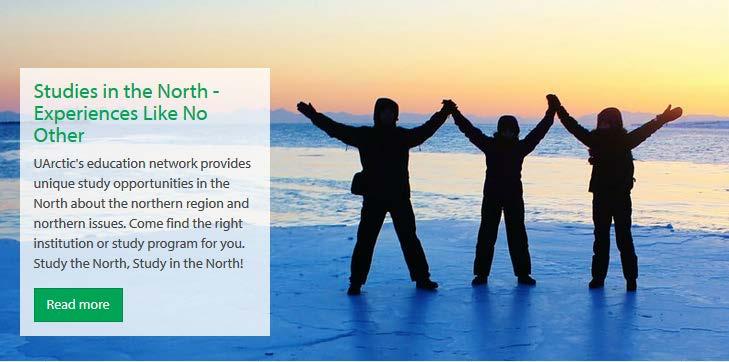 Suuntana arktinen Mahdollisuutesi University of Alaska Fairbanks, USA Yukon College, Canada Norther Arctic Federal University, Jakutsk