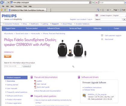 6 Päivitä laiteohjelmisto Laiteohjelmiston voi päivittää vain tietokoneessa/ Macissa. Päivitystiedoston lataaminen www.philips.com/support XXXX XXXX. zip 1 Avaa PC:ssä/Macissa sivu www.philips.com/ support.