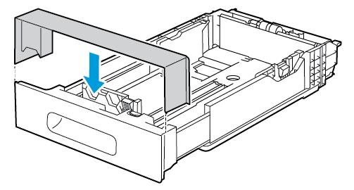Paperit ja muu tulostusmateriaali 6. Säädä pituus- ja leveysrajoittimet paperin mukaan. 7. Työnnä alusta tulostimeen.