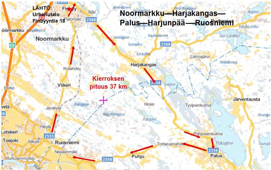 Pitkä kierros (n 37 km) Maantielähdöt Klo 10.00 N/M10-N/M12 Klo 10.45 M-elite/M-18 Klo 10.50 Kategoria 2 Klo 10.55 N-elite/N-18, M-16, Kategoria 3 Klo 11.