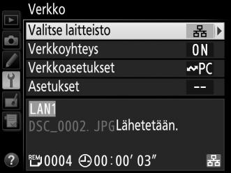 Siirron tila Toiston aikana siirrettäviksi valittujen kuvien tila näytetään seuraavalla tavalla: a: Lähetä Kuvat, jotka on valittu siirrettäviksi, on merkitty valkoisella siirtokuvakkeella.