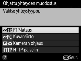 Kohta 3: ohjattu yhteyden muodostus 3 Käynnistä ohjattu yhteyden muodostus.